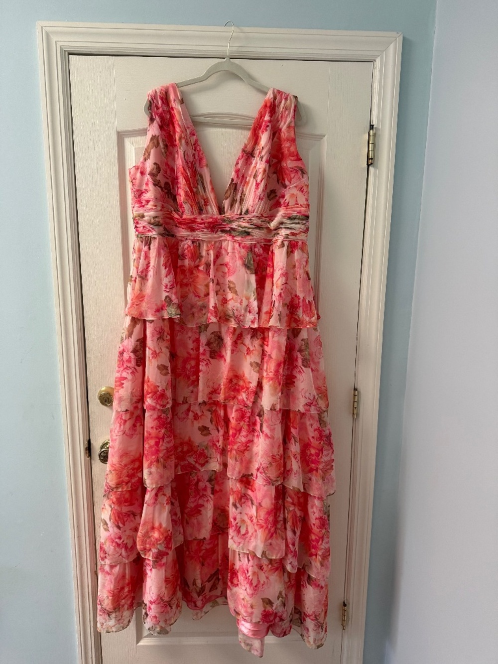 Tiered Ruffle A-Line Gown
